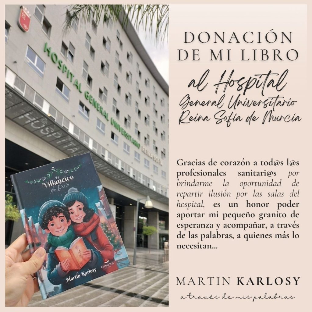 Donación libro El Villancico de Darío al Hospital de Murcia