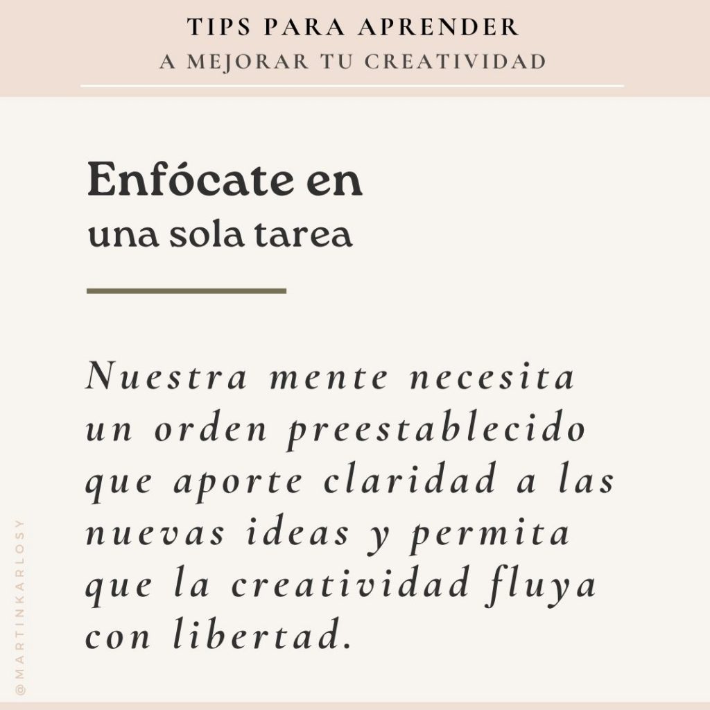 Enfócate en una sola tarea